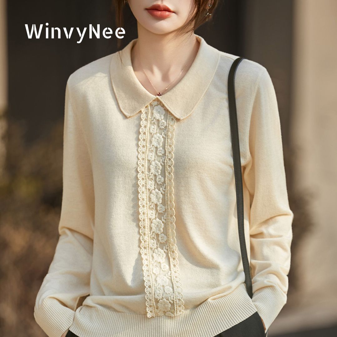 Women'S Formal Day Wear - WinvyNee Pullover Rajutan Wol Halus Musim