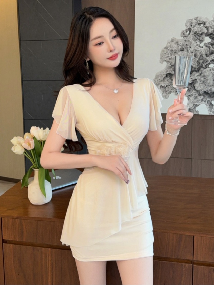 Gaun Pendek Seksi Berbahan Jar - Wrap Dress Work ulasan dan harga