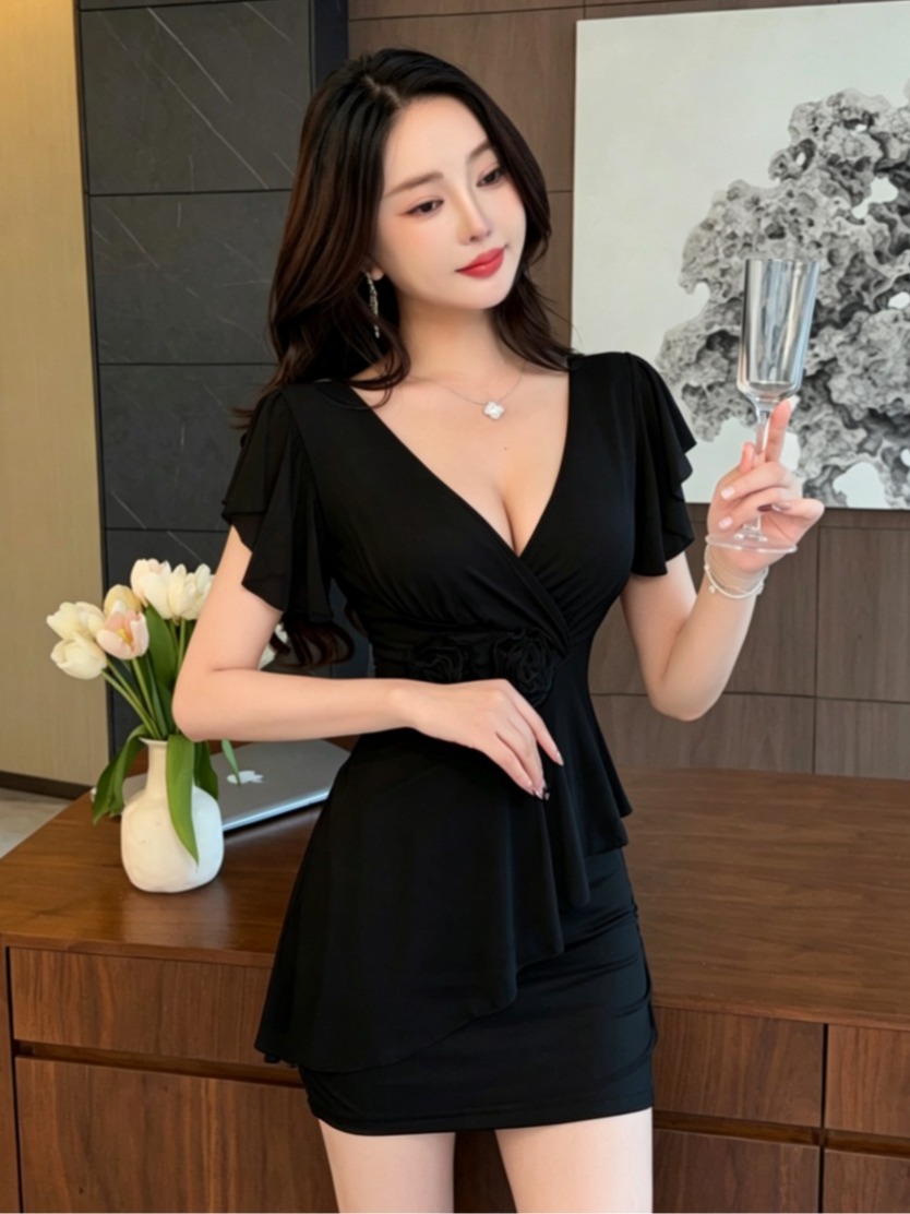 Gaun Pendek Seksi Berbahan Jar - Wrap Dress Work ulasan dan harga