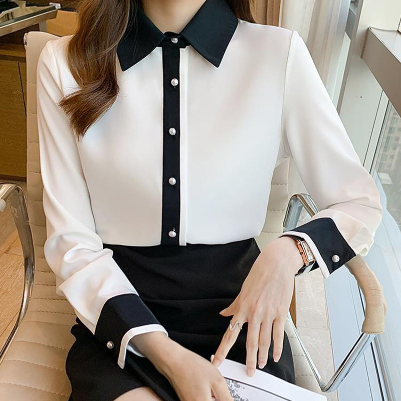 Kemeja Chiffon Putih untuk Wan - Female Formal Wear ulasan dan harga