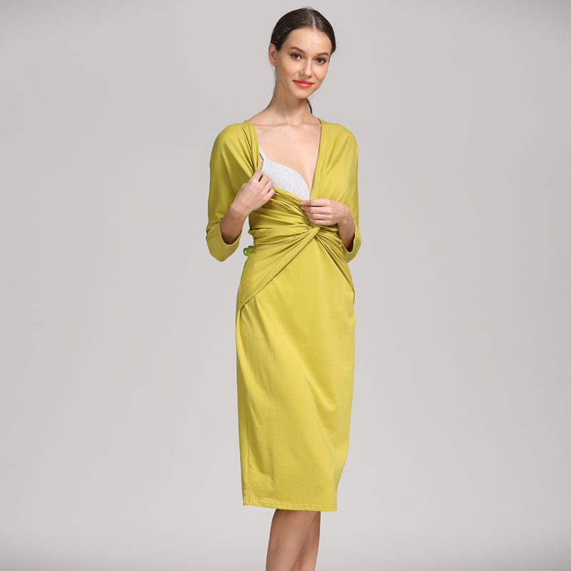 Gaun Menyusui Ibu Hamil Model  - Wrap Dress Work ulasan dan harga