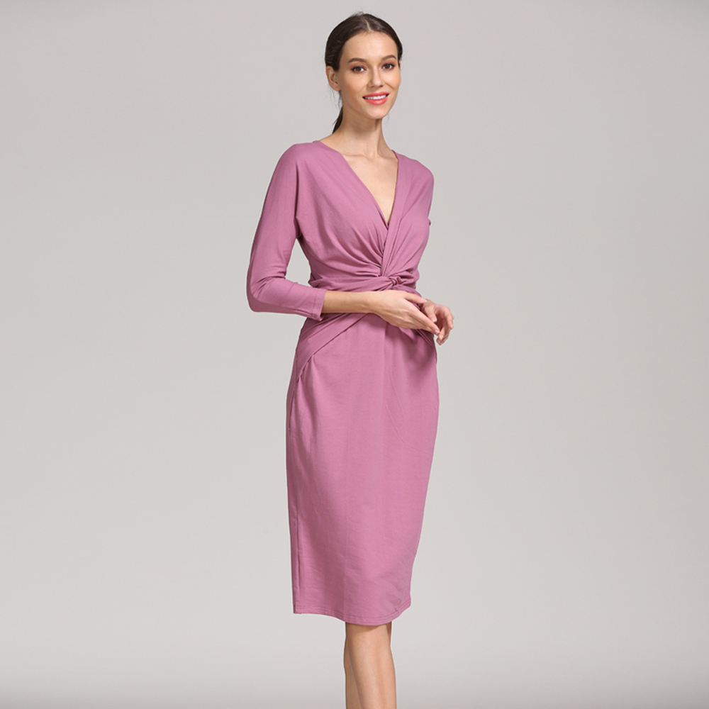Gaun Menyusui Ibu Hamil Model  - Wrap Dress Work ulasan dan harga