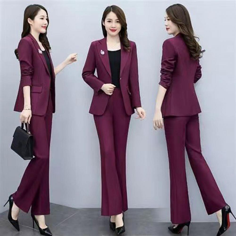 2 Pcs/Set Setelan Jas Formal W - Women'S Office Formal Wear For Ladies ulasan dan harga